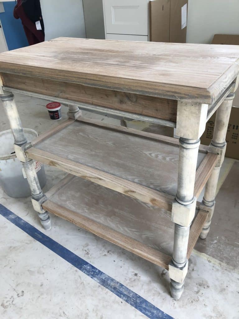 Harrison Avenue prepped vintage furniture for primary bathroom vanity