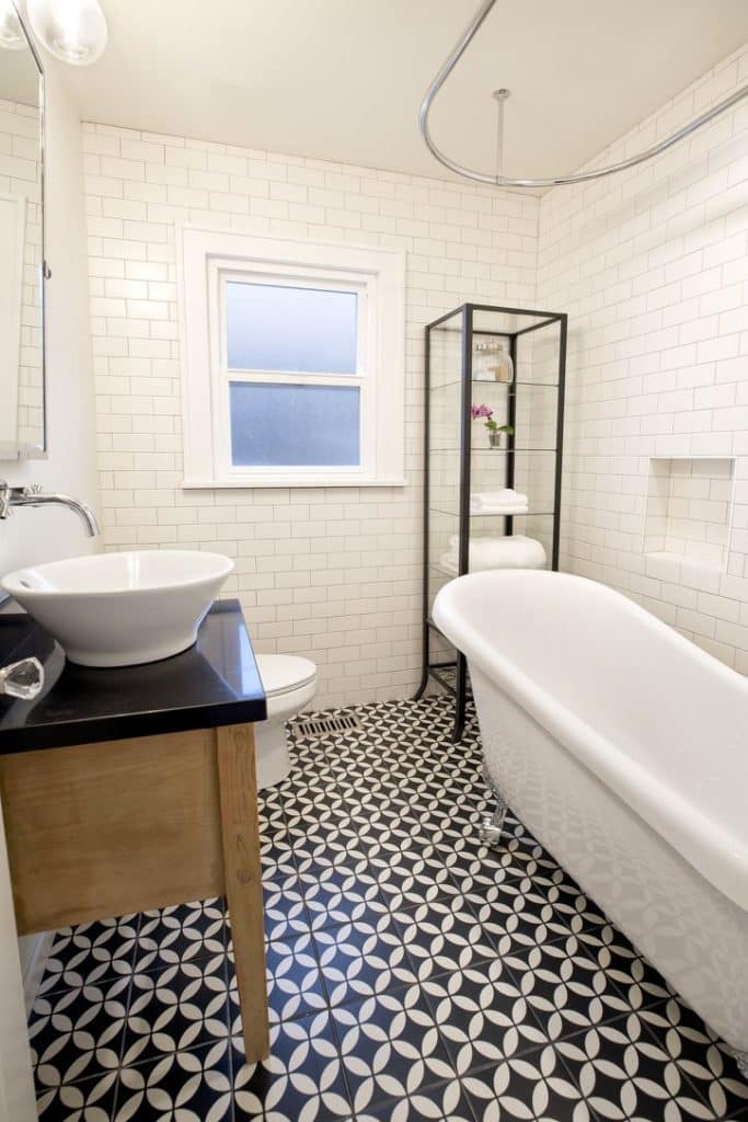 Harrison Avenue primary bathroom after